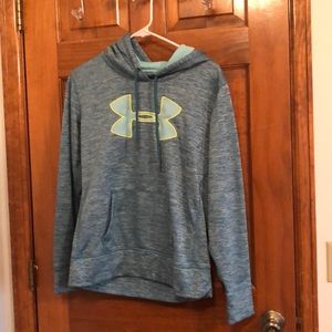 Blue/green/white under armour hoodie